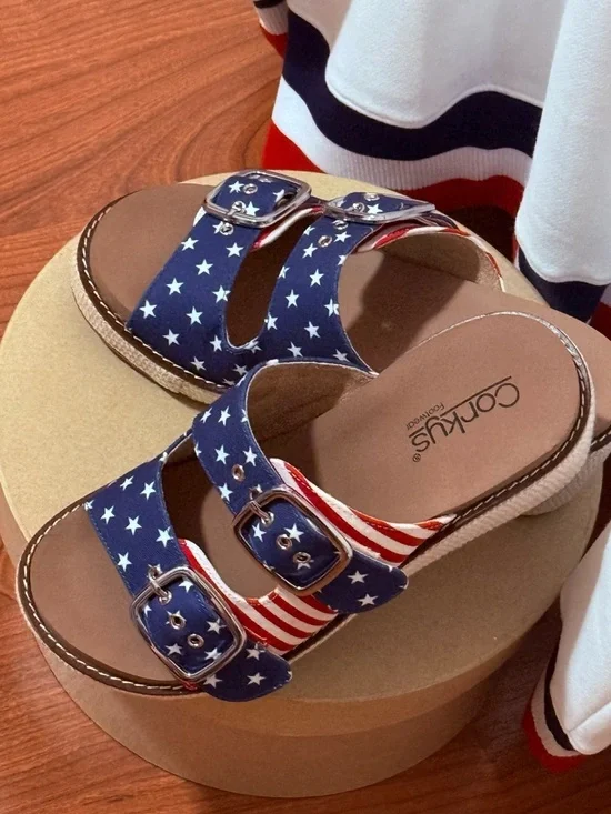 Corkys Womens Yeah Okay Americana Sandals - Picture 5 of 9